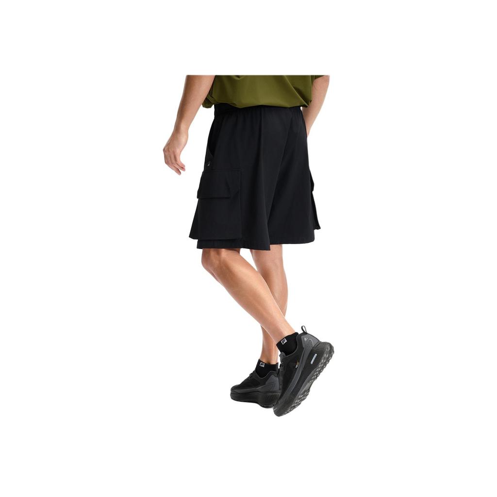 New FILA Fitness Cargo Shorts Men's Jet Black A51M521802F-BK