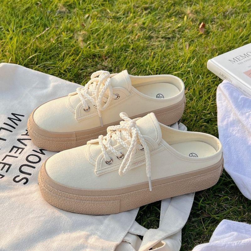 Women's Slippers and Ladies Sandals Rubber Shoes Sneakers Summer 2024 Black Slides Junior Mules Sports Cotton with Heel Platform