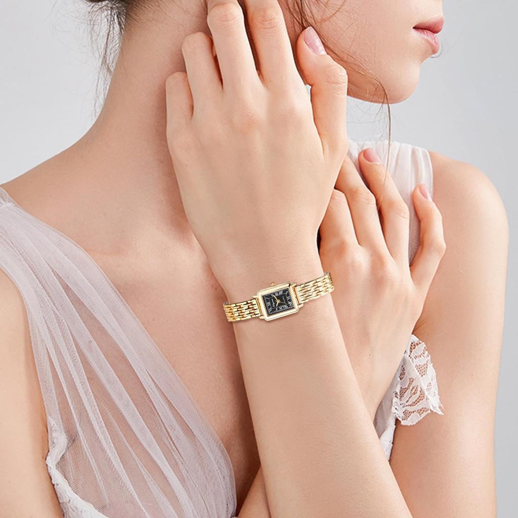 Square Watch Women Waterproof Gold Analog Display Fashion Quartz Watch Women Accessories - Birthday Anniversary Mother's Day Christmas Valentine's