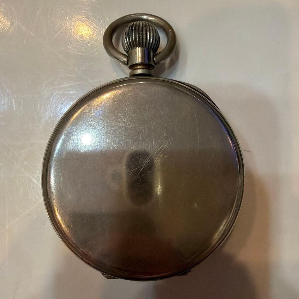 Used Antique pocket watch Swiss made silver manual winding silver color