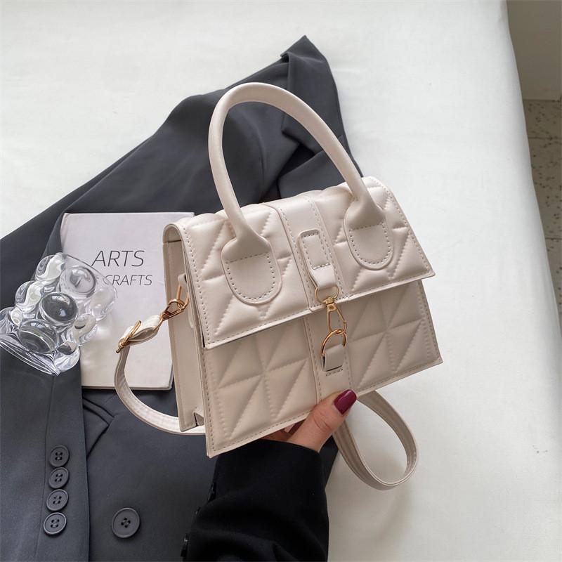 Fashionable Small Handbag For Women In Trendy Colors Chic Pu Material Stylish Design OffWhite