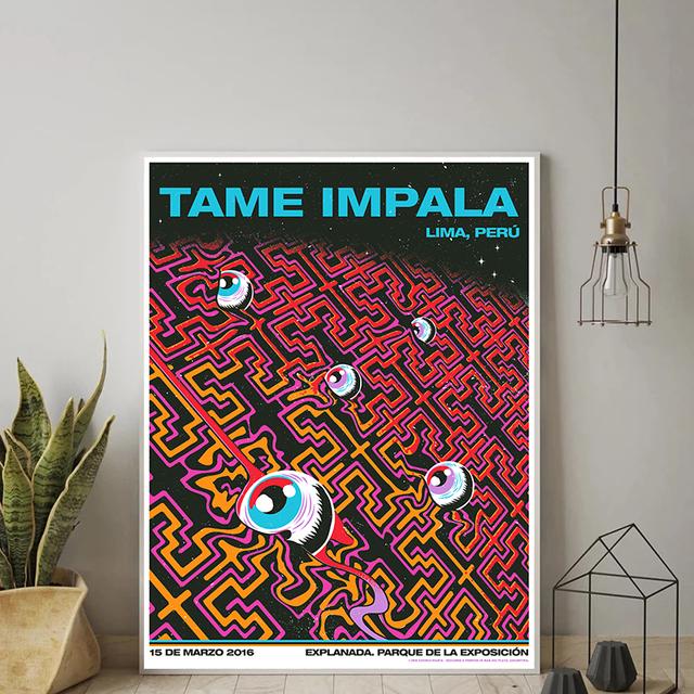 Tame Impala Psychedelic Poster And Prints Rock Music Band Tour Art Canvas Painting Wall Art Pictures For Living Room Home Decor