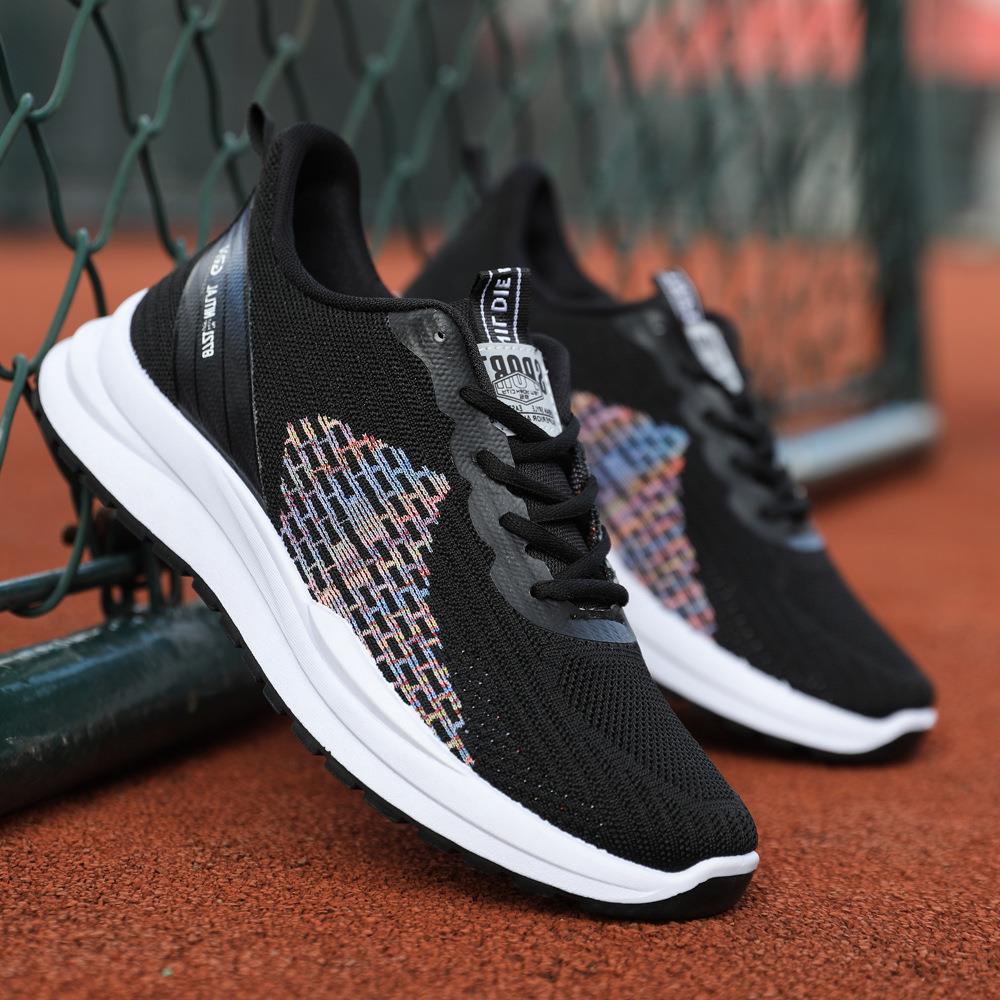 

МОДНАЯ ОБУВЬ, мужские дышащие спортивные кроссовки, спортивные кроссовки для бега, уличные женские теннисные кроссовки для тренажерного зала 44 чёрный