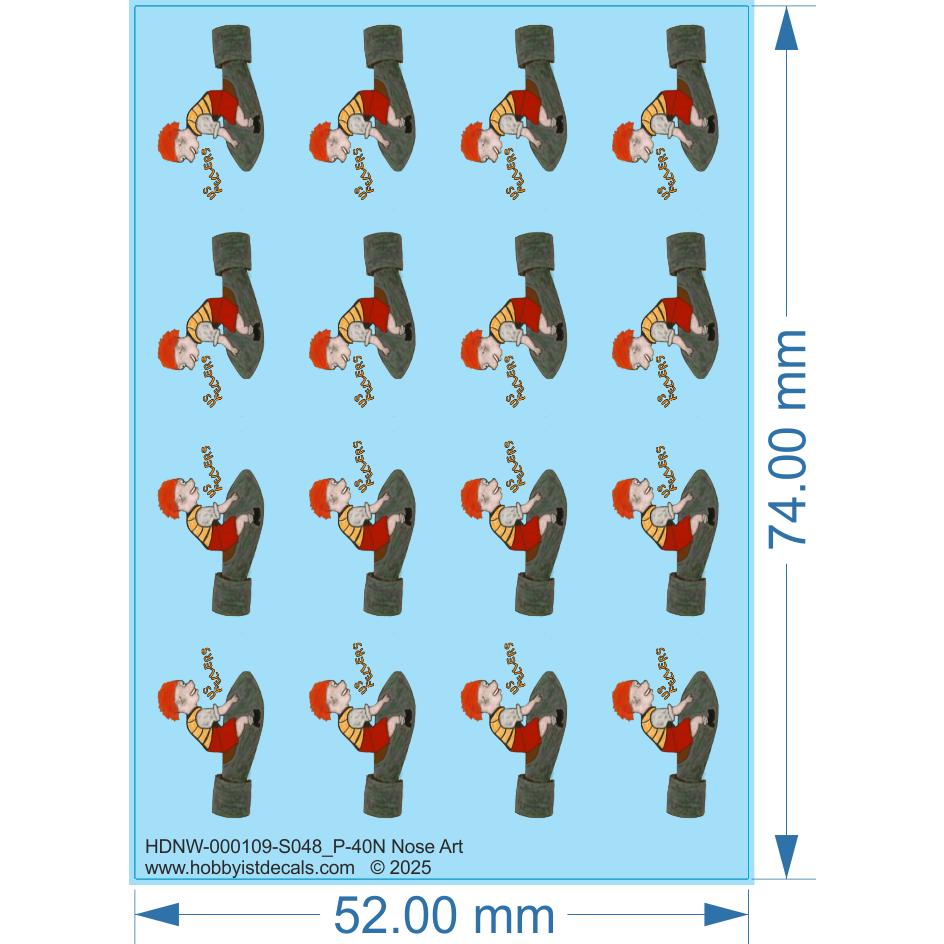 P-40N Nose Art - 1/48 - Water Decal