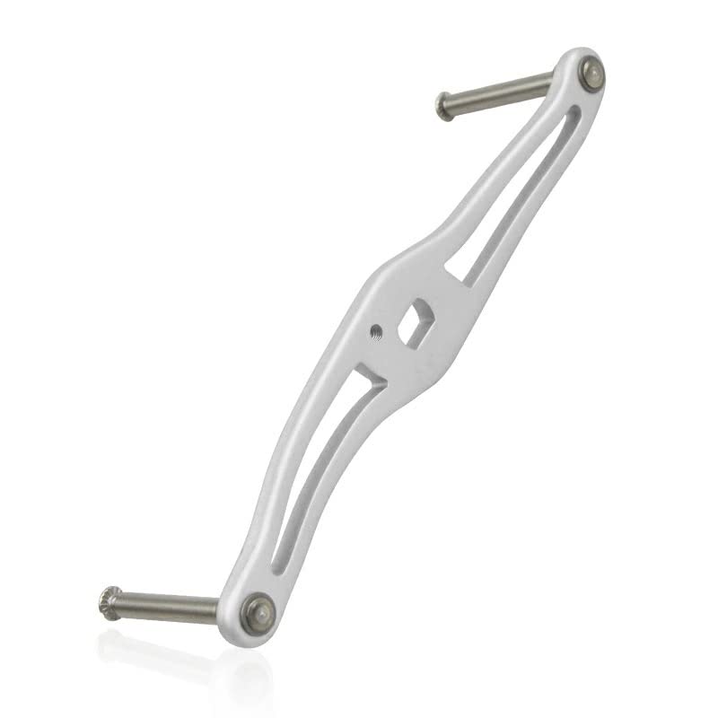 VISPREA Aluminum Alloy Baitcasting Reel and Abu Garcia Replacement Custom YU263 Handle, 120mm, Crank, Shimano, Daiwa, Compatible, Part, (Black)