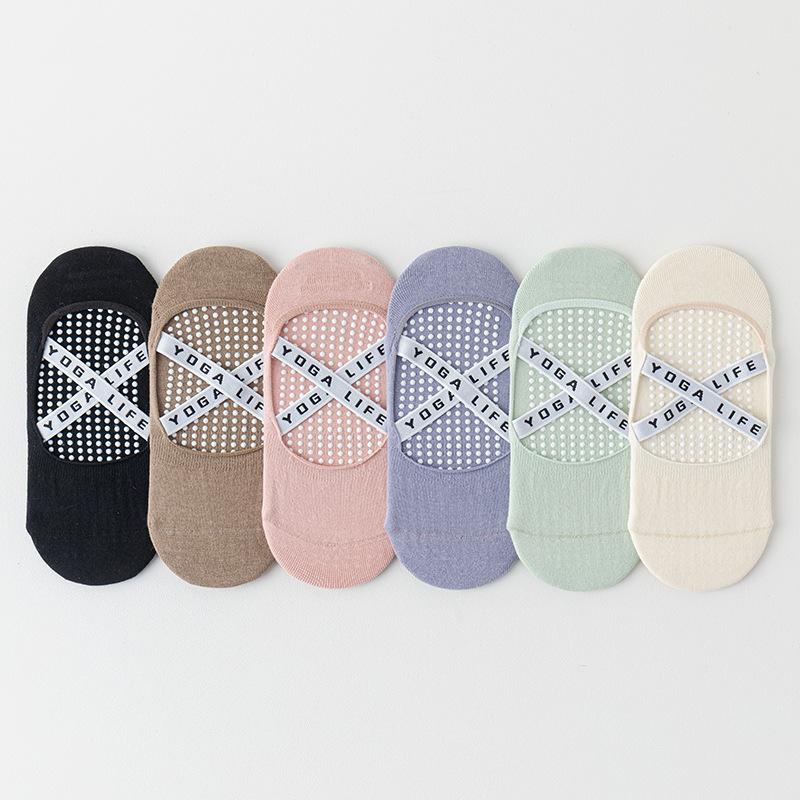 Yoga Socks, Anti-slip Women's Boat Socks, Summer Cotton-containing Antibacterial and Deodorizing Dance Fitness Socks, Pilates Sports Socks