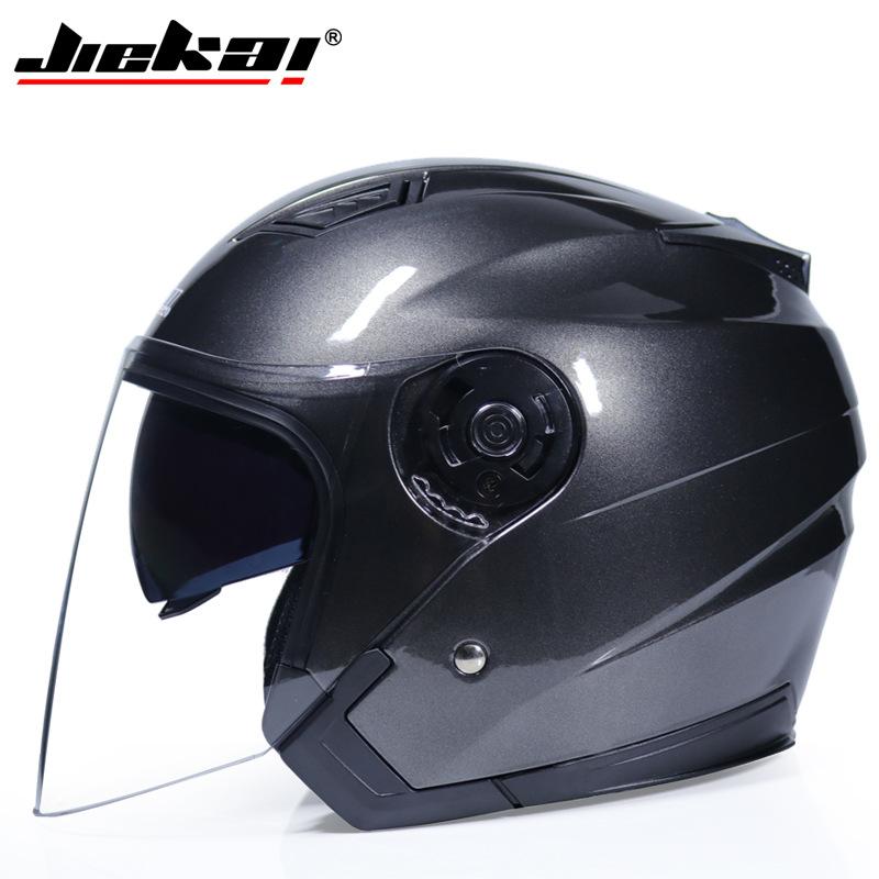 Jiekai Dual Mirror Helmet Electric Car Men's Universal Half Helmet Men's And Women's Universal Electric Car Helmet Anti Mist Helmet