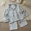 Spring/Autumn Soft Cotton Cartoon Parent-Child Lounge Set - Sizes S, M, L for Boys & Girls