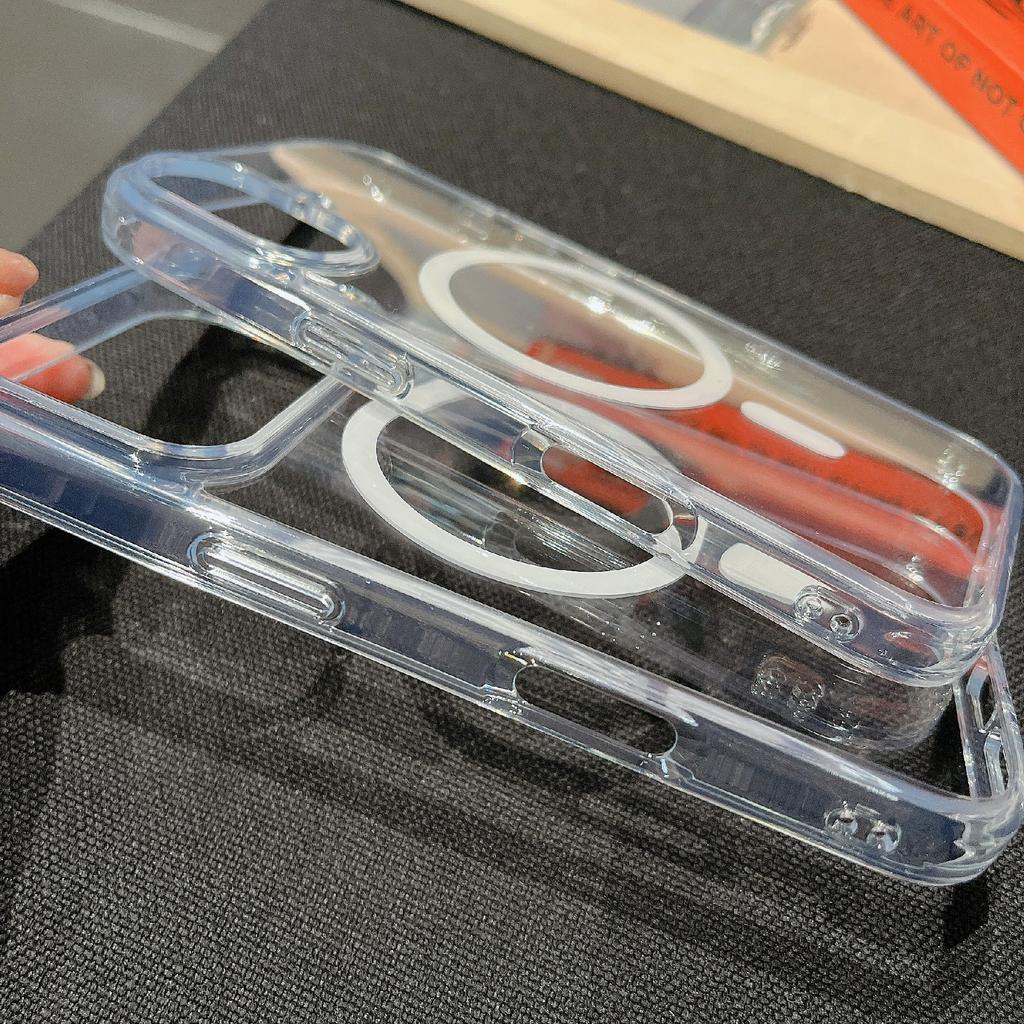 For iPhone 17 Pro Max Case Compatible with MagSafe TPU Acrylic 2.5mm Clear Phone Cover