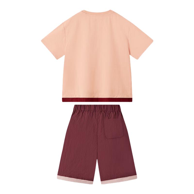 MQD Boys  Color-Blocked T-Shirt & Outdoor Shorts Set 150cm