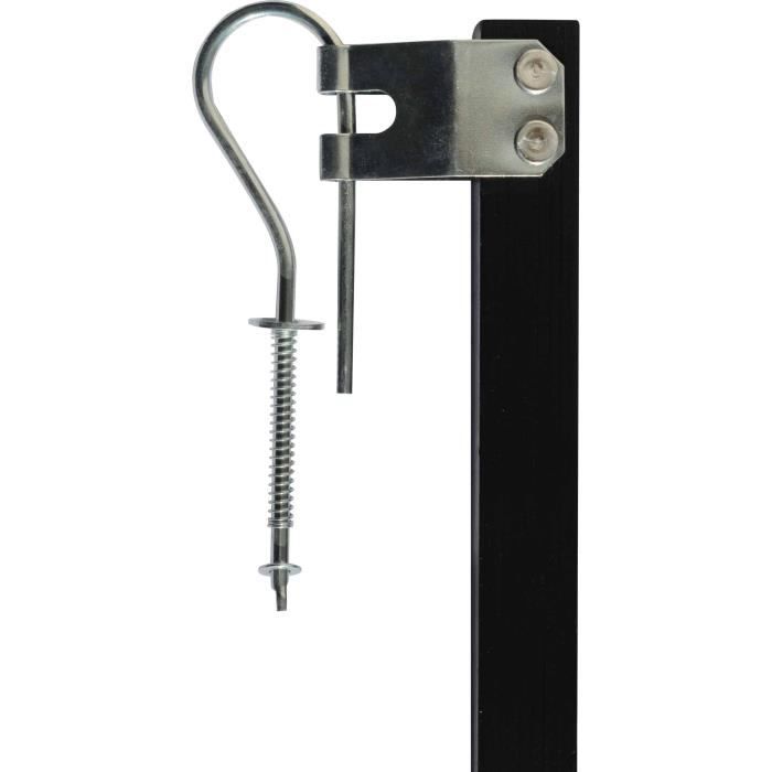 Barrière bois noir animaux - NORDLINGER PRO - Stop'Fix - Extensible 0,60-1,10m - Rapide à poser
