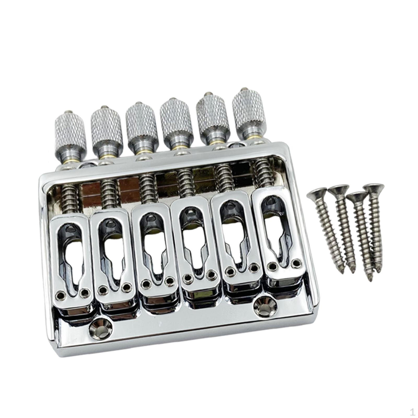

Guitar Fixed Bridge Zinc Alloy Plate Modern Easy Installation Luthier Tools Professional серебряный