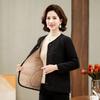 Middle-aged and Elderly Women's Clothing Fleece-lined Warm Winter Cotton Jacket Mother's Thickened Padded Coat, Close-fitting Inner Lining Jacket