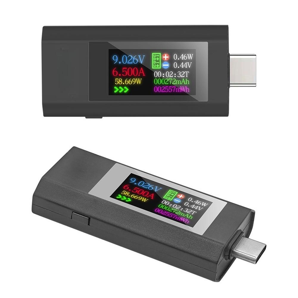 TypeC Charger Test Detector 430V Bidirectional Voltage Current Display with LCD Screen for QC 20 and QC 30 Devices