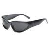 Lunettes de soleil futuristes Cyberpunk à monture étroite: Style Sportif Millennial Y2K avec Protection Solaire Européenne et Américaine