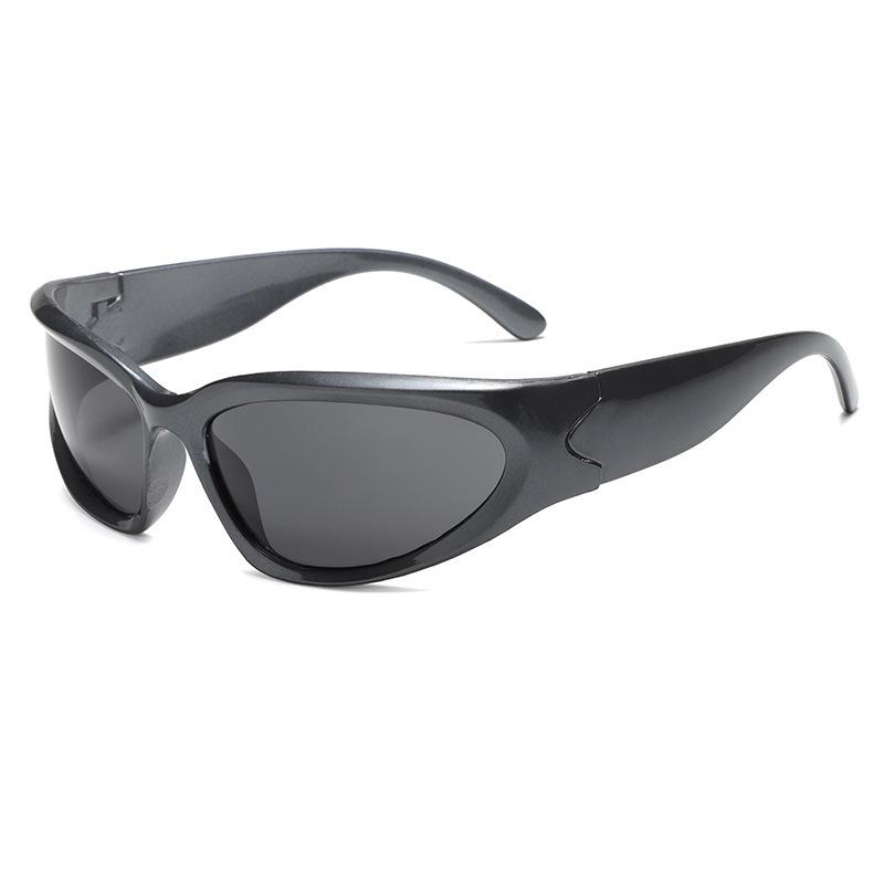Lunettes de soleil futuristes Cyberpunk à monture étroite: Style Sportif Millennial Y2K avec Protection Solaire Européenne et Américaine