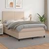 Vidaxl Letto Continentale Con Materasso, Cappuccino, Ecopelle 140X200Cm