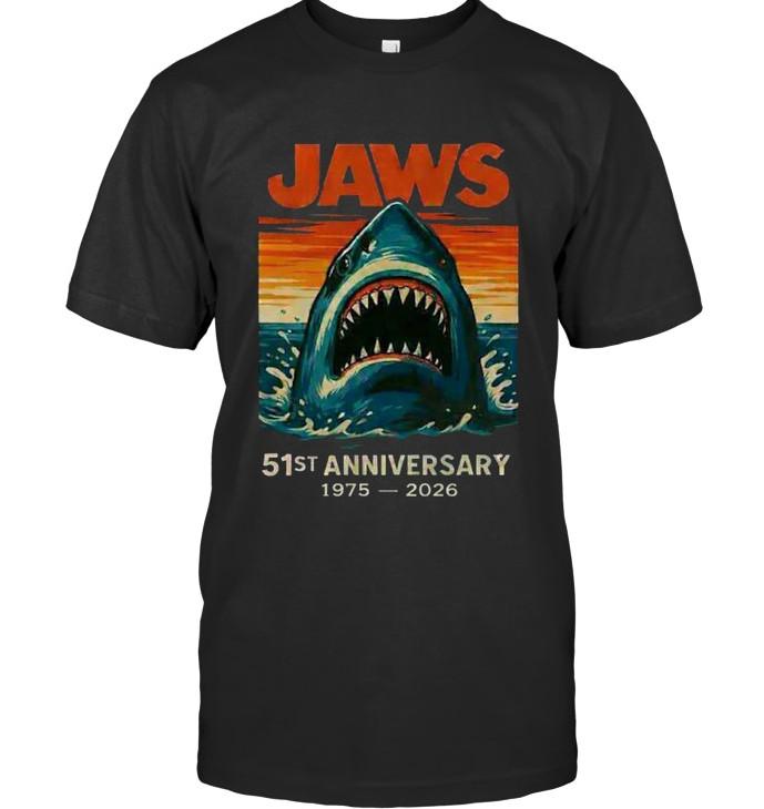Jaws 51St Anniversary 1975 2026 Unisex TShirt Size S5Xl Unisex T-Shirt L
