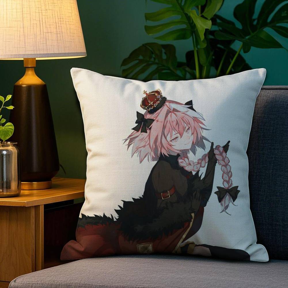 Fate A-Apocrypha AstolfoS Pillow Case Plush Fabric Soft Double Sided Print Sofa Cushion Cover Throw Pillow Covers