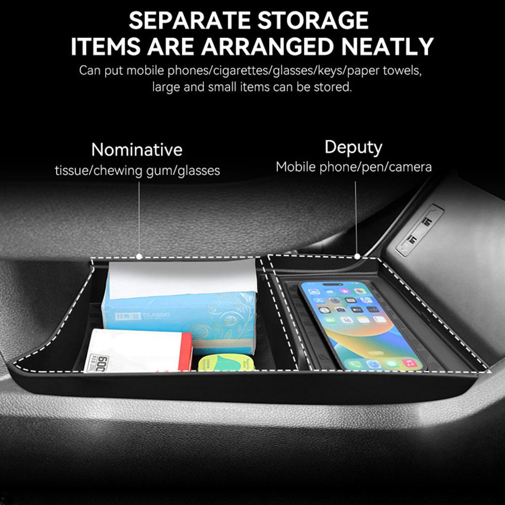 Car Storage Tray For Chery Tiggo 4 CSH PHEV Ebro S400 HEV 2025 2026 Armrest Storage Box Central Control Lower Tray K6K6