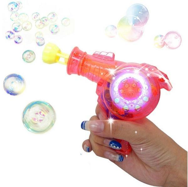 Outdoor Toys Pistolet A Bulle Kid Shining Bubble Gun Soap Bubble Blower Child Toy Baby Water Gun