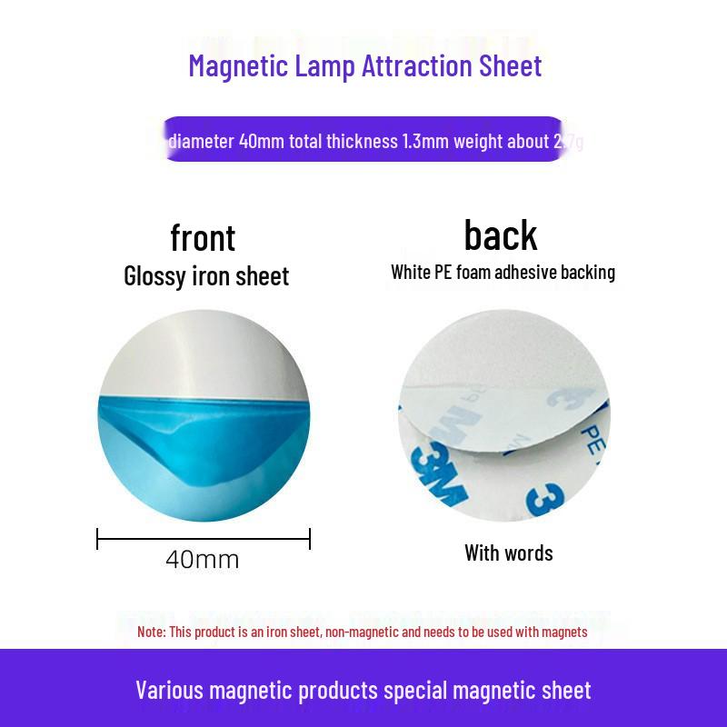 30mm Round Iron Sheet Magnet for Night Light Bracket and Smart Sensor Light Attachment