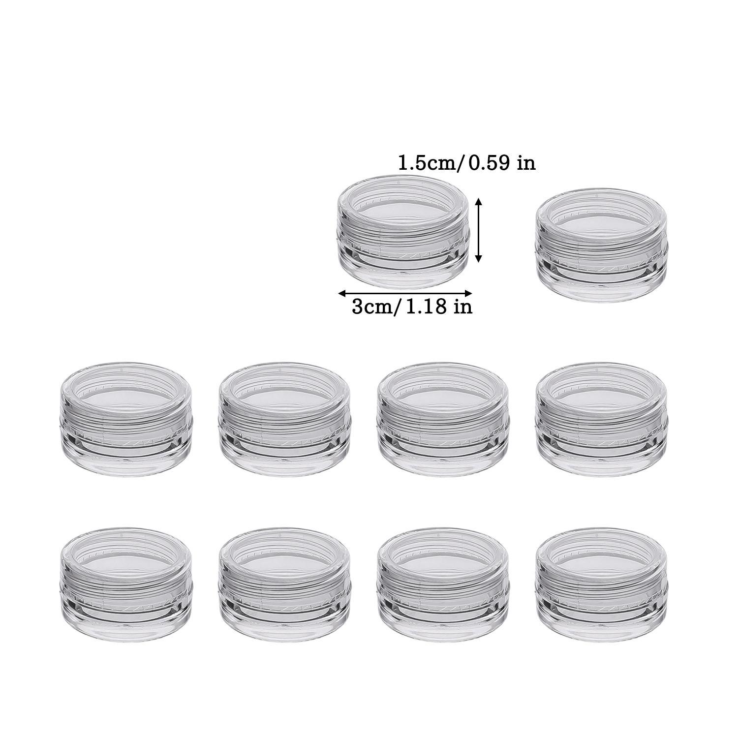 

10/50pcs Plastic Cosmetics Makeup Box Transparent Empty Storage Jar Nail Arts Sample Lotion Home Travel Bottle Case Organization 10pcs