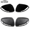 2PCS Car Side Rearview Mirror Cover ABS Carbon Fiber/ Glossy Black for Mercedes-Benz C Class W205 A205 C205 V205 S205 2014-