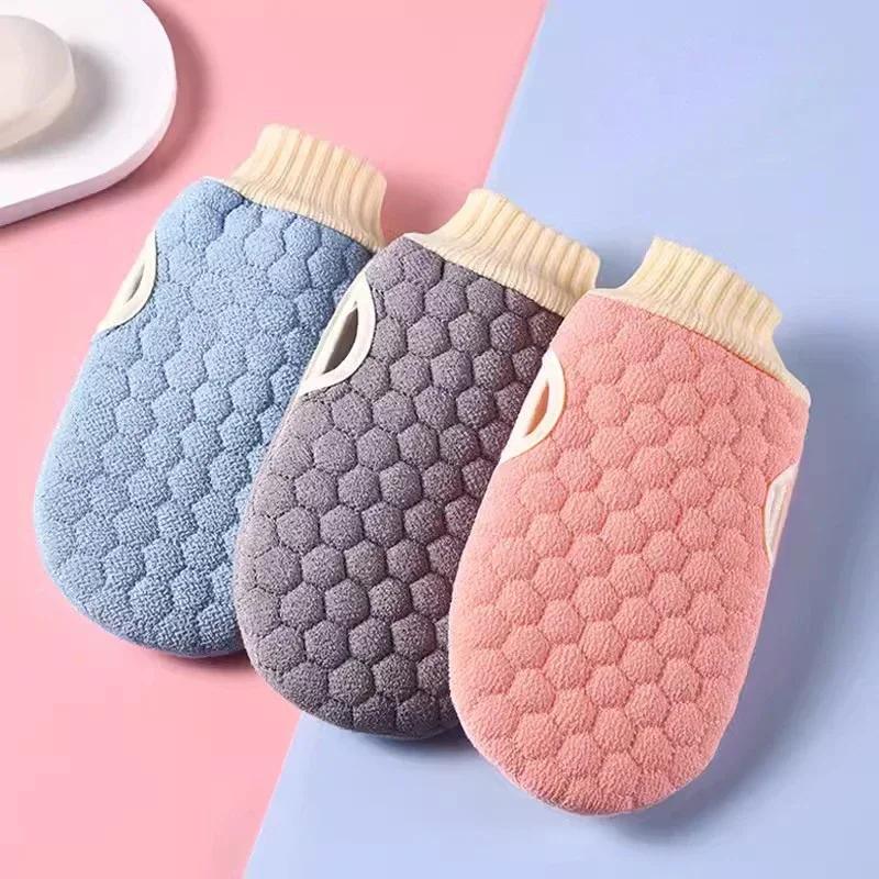 Double Sided Scrubbing Gloves Soft Skin Friendly Comfortable Massage Exfoliating Multifunctional Shower Scrubbing Towel