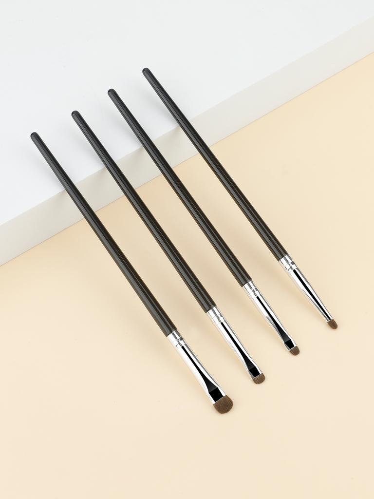 4-Pcs SET OF EYE MAKEUP TOOLS INCLUDING DETAIL BRUSH, EYE SHADOW BRUSH, EYELINER BRUSH, UNDER-EYE BRUSH, EYEBROW BRUSH