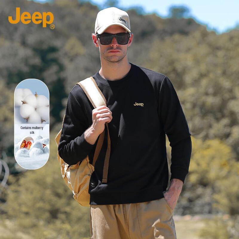 

JEEP Men s Classic Round Neck Pullover Sweatshirt 2XL