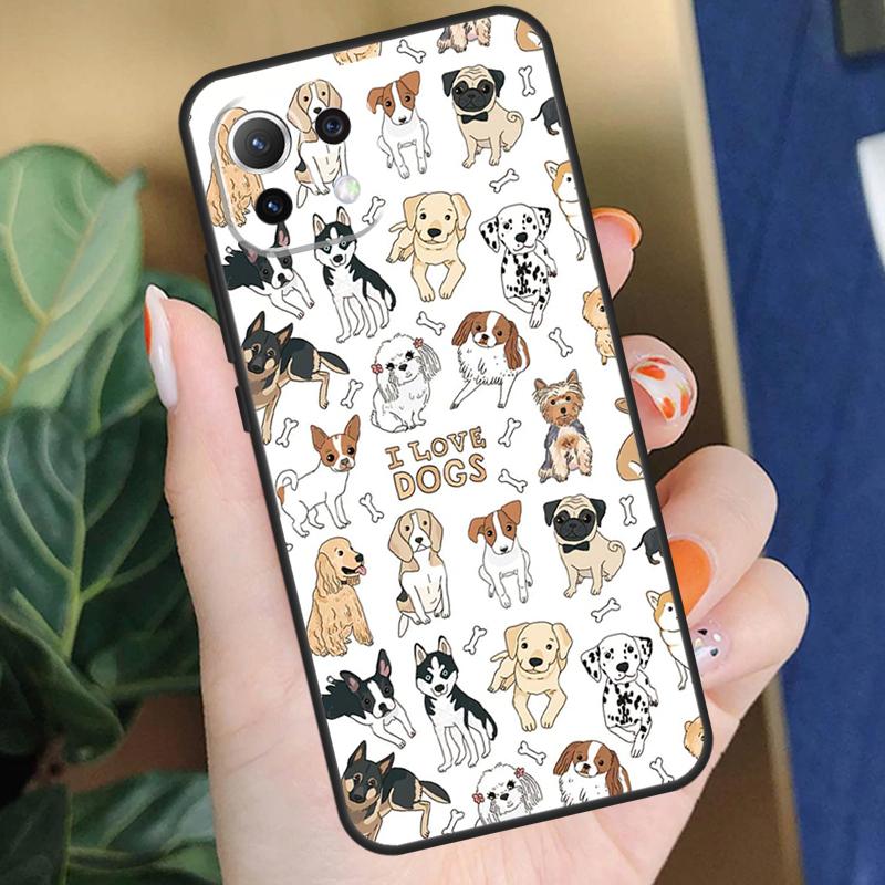 French Bulldog Beagle Dogs Pattern Case For Xiaomi 15T 14T 13T Pro 14 15 Ultra 17 Pro Max POCO X7 F8 Pro X5 X6 F5 F6 F7 Coque