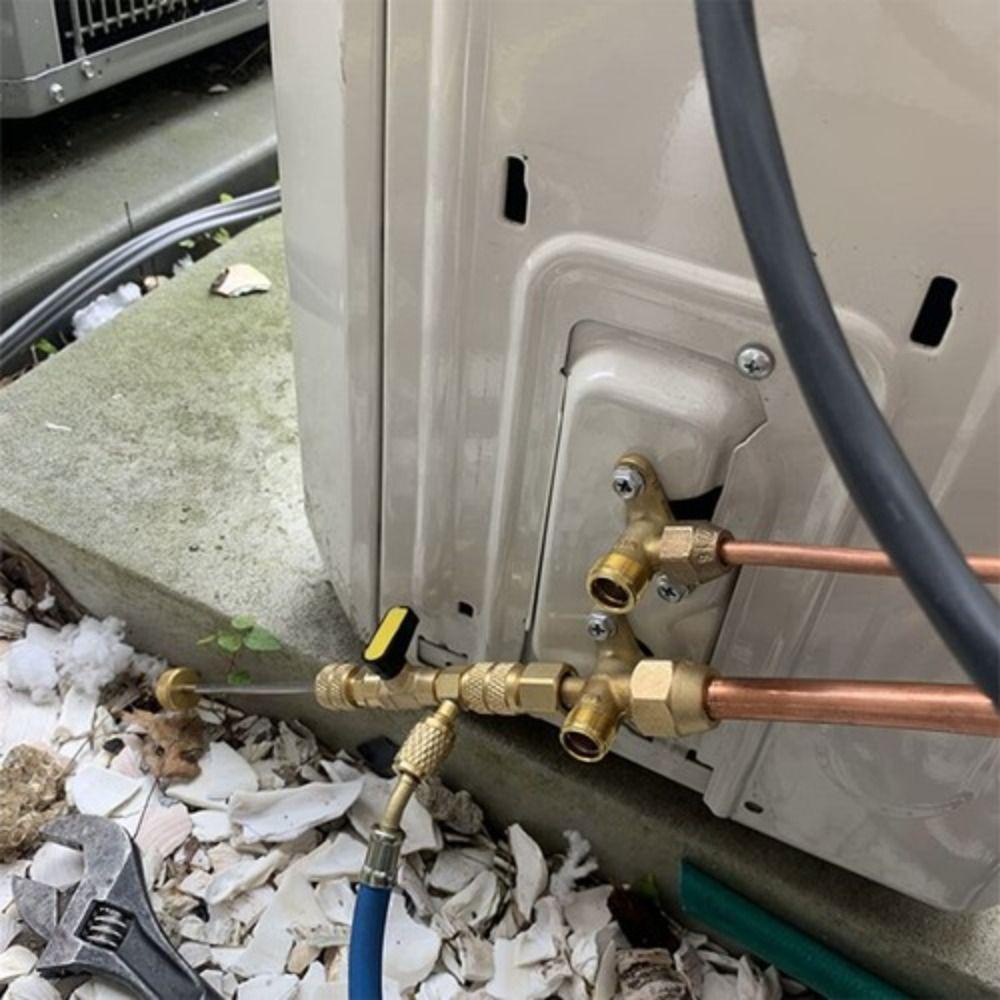 A/C Line Repair Valve Core Remover 5/16" Port 1/4" Port Valve Core Installer Air Conditioning System Universal HVAC Repair Tools