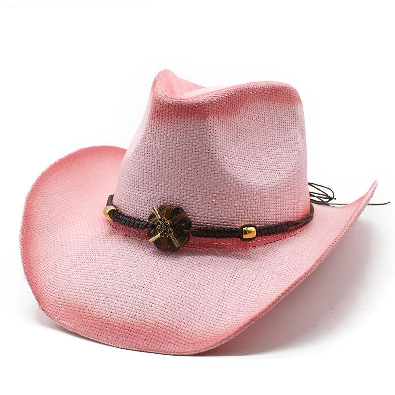 Spray Painted Cowboy Straw Hat Personalized Characteristic Hat Handmade Western Cowboy Hat Ethnic Sun Hat