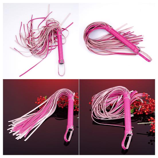 Faux Leather Flogger Whip Handmade Whip with Wooden Handle Adult Roleplay Whip Cosplay