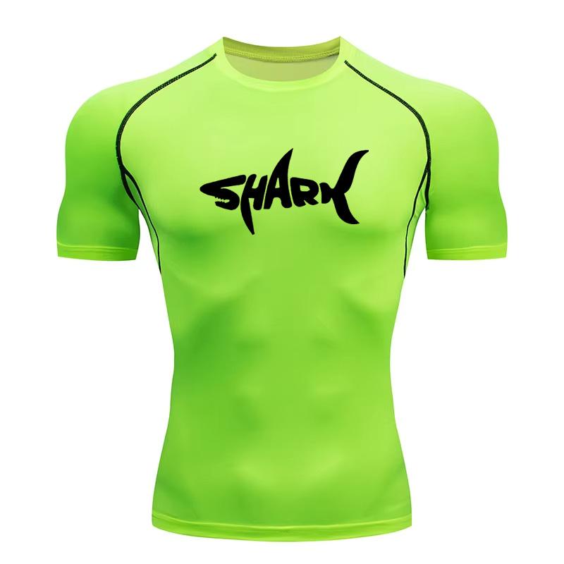 New Trendy  Print Compression Shirt Men's Running T-Shirt Gym Sports Quick-Drying Shirt Outdoor Cycling Jogging Training Top 849