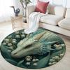 Dragon Round Area Rug,Carpet Rug for Living Room Bedroom Sofa Playroom Decor,Non-slip Floor Mat