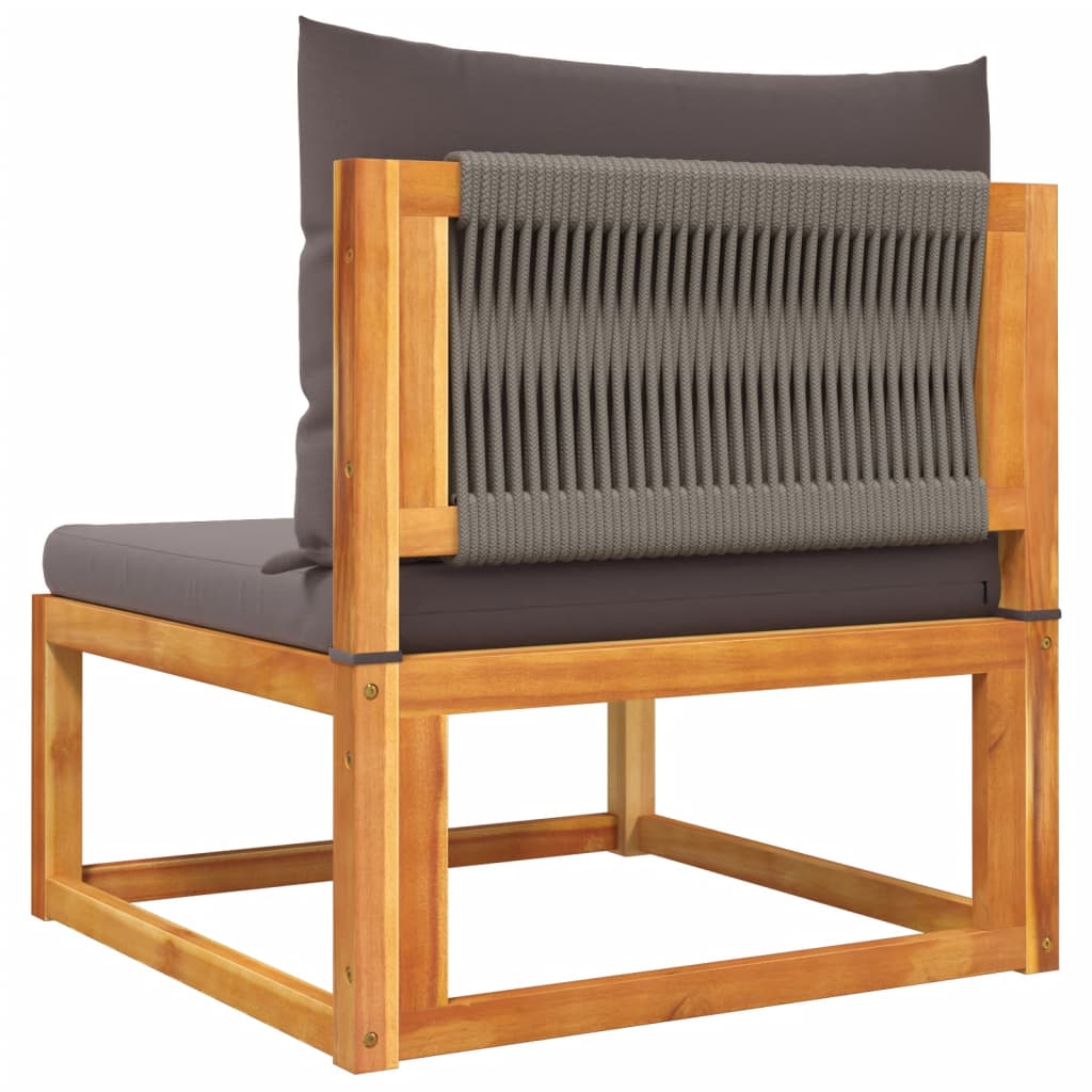 8 Piece Garden Sofa Set with Cushions Acacia Wood & Rope