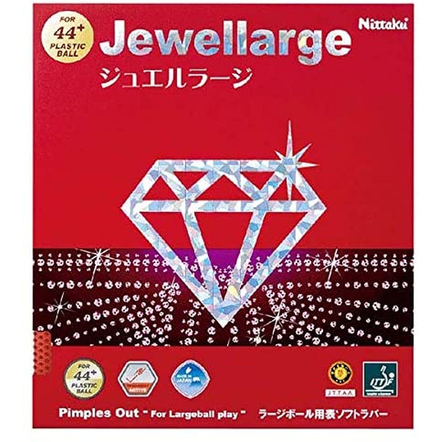 

Nittaku резина для настольного тенниса Jewel Large Large Ball Speed Red Thick NR-8564