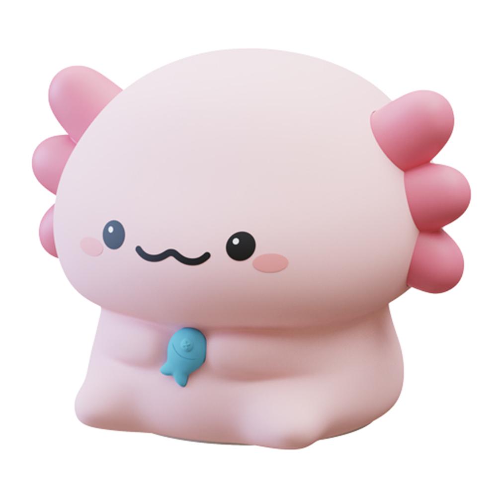 

Axolotl Silicone Night Lamp For Kids Bedroom USB Rechargeable Touch Control Bedside Light (CE ROHS FCC Certified) A