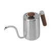 Pour Over Coffee Kettle 304 Stainless Steel Gooseneck Narrow Spout Coffee Kettle with Wood Handle