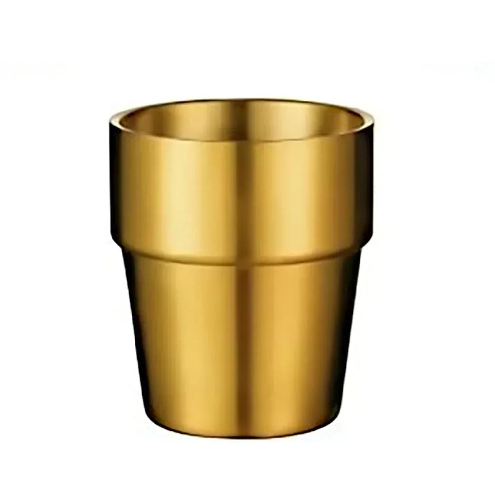 300ML Metal Double-walled Water Bottle For Tea Coffee Mugs Double Layer Wine Cup Scald-proof Stainless Steel Cup Drinkware
