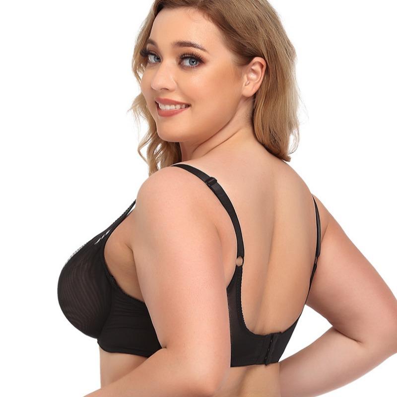 Soutien-gorge sexy européen et américain ultra-fin transparent grande taille sous-vêtement