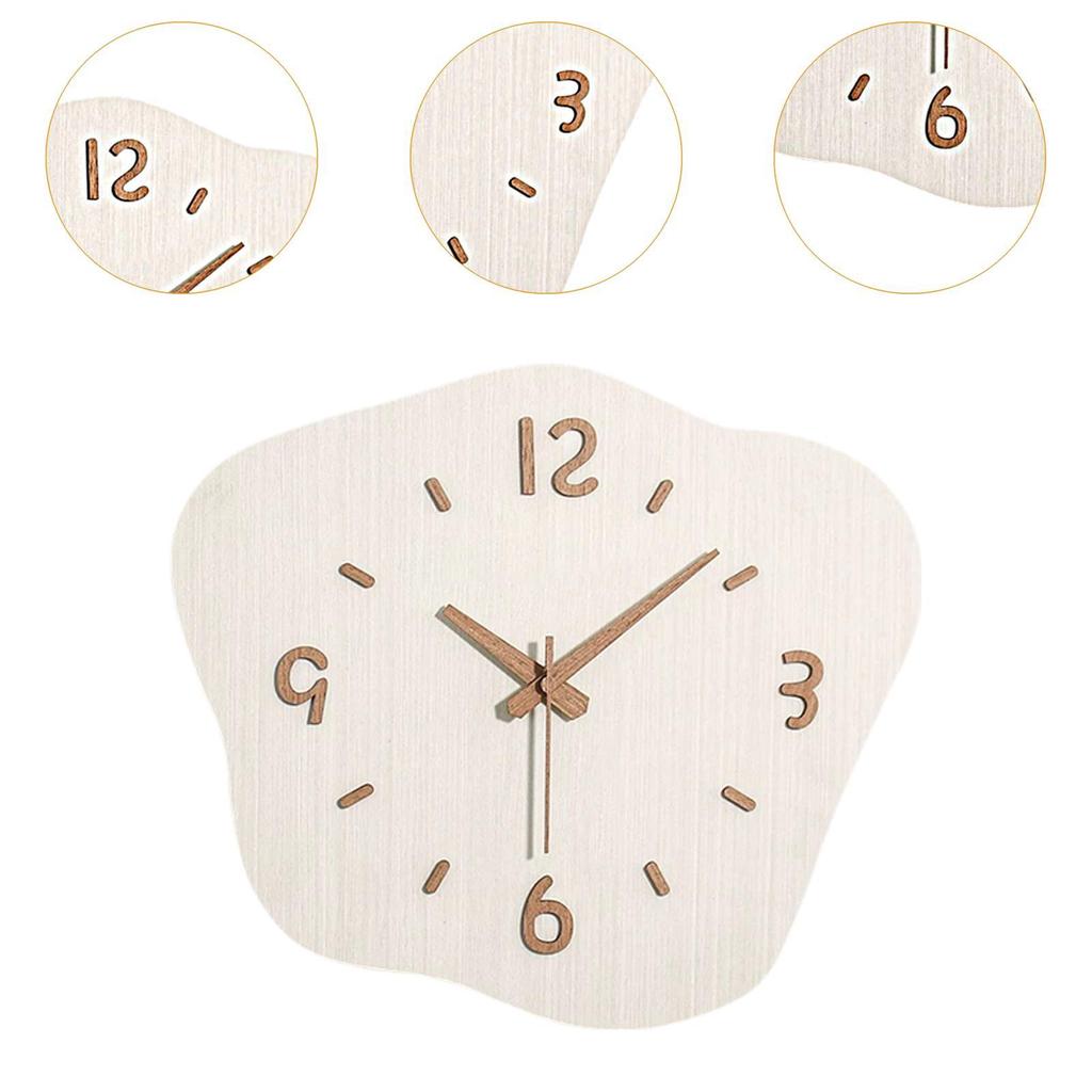 Wall Clock Wall Decor Art Crafts Fashion Silent Interior Irregular Clock Hanging Ornament for Kitchen Study Room Apartment