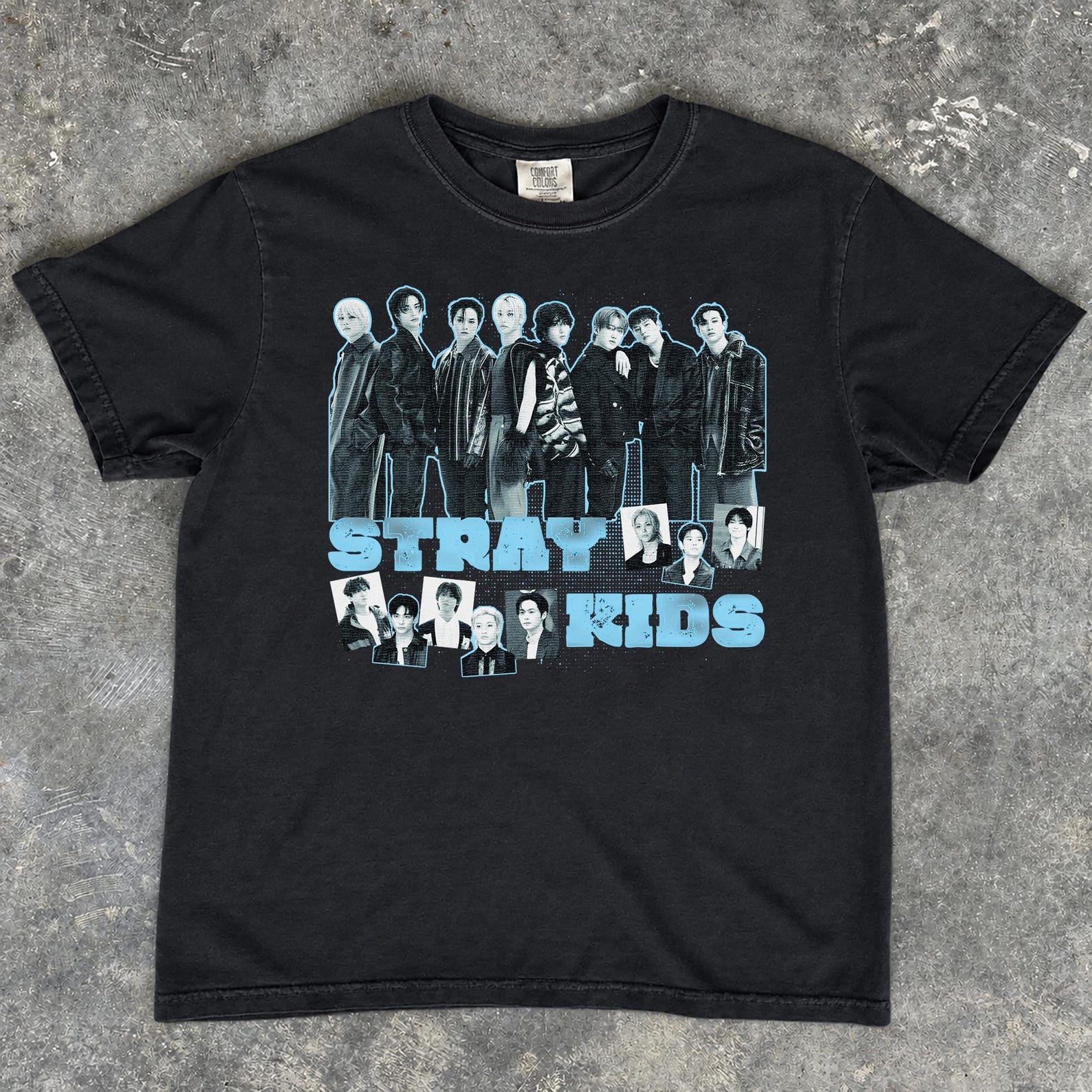 Comfort Colors Stray Kids Shirt, Vintage Kpop Boyband Graphic Tee, Retro Stray Kids Members T-Shirt, K-Pop Merch Concert Top S