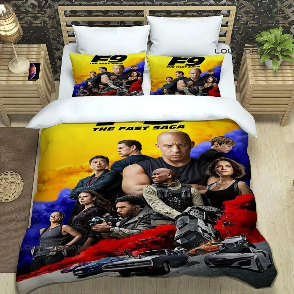 Set da letto stampato Fast & Furious set di biancheria da letto squisito set copripiumino copriletto set da letto lusso regalo di compleanno