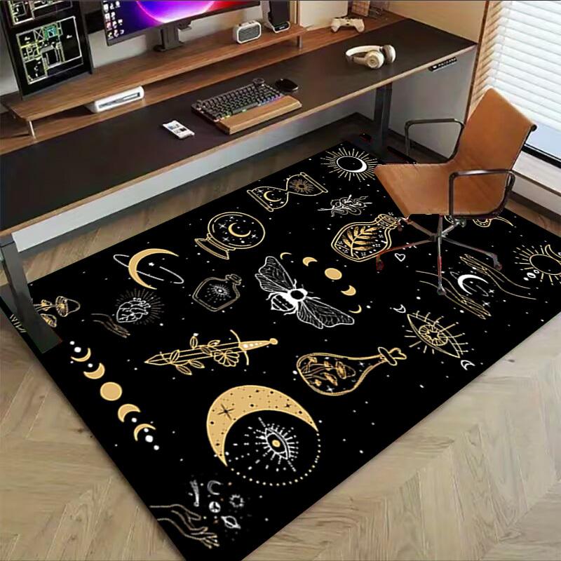 1pc astrology esotericism Carpet Anti Slip Polyester Floor Mat for office.Bedroom