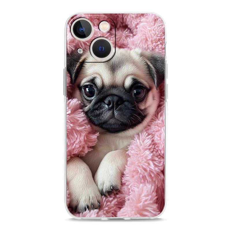 Phone Case For iPhone 17 Air Cases iPhone 16 15 12 13 14 Pro Max SE 7 8 Plus iPhone11 Clear Soft Cover French Bulldog Dog Pet