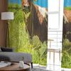 Country Animal Cows Tulle Curtain Home Office Window Decor Bedroom Kitchen Balcony Modern Sheer Curtain