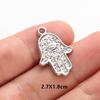 6pcs Evil Blue Eye Charm Dark Blue Heart Moon Eyes Pendant Rhinestone Stainless Steel Charm For Jewelry Making Necklace Keychain